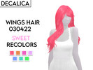 Sims 4 — S-Club wavy female hair 2 bangs sweet recolors [MESH NEEDED] by decalica — fun and bright recolors of S-clubs