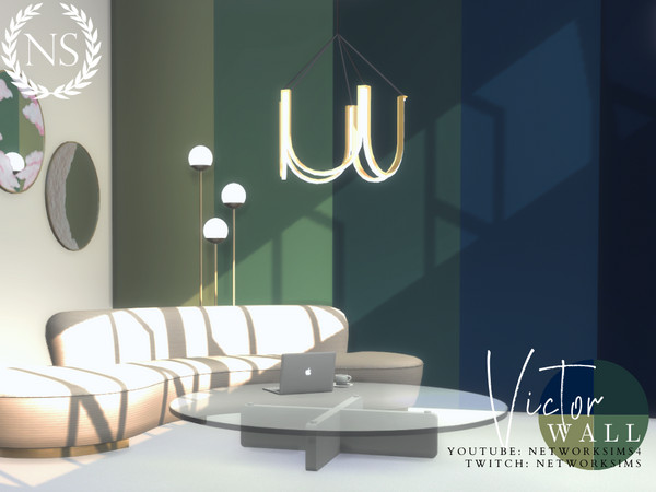 Sims 4 — Victor Paint Set by networksims — 10 colours of paint in navy and green tones.