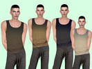 Sims 4 — Men's tank top in four colors. by Danzippy86 — Men's tank top in four colors. Compatible with HQ Mod.