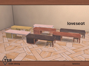 Sims 4 — Leah Dining. Loveseat by soloriya — Wooden loveseat with a decorative chair in one mesh. Part of Leah Dining