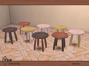 Sims 4 — Leah Dining. Dining Table by soloriya — Round dining table. Part of Leah Dining set. 8 color variations.
