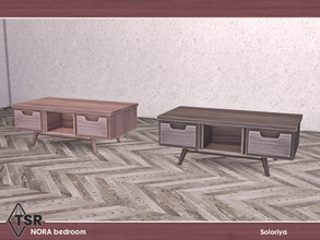 Sims 4 — Nora Bedroom. Coffee Table by soloriya — Wooden coffee table. Part of Nora Bedroom set. 2 color variations.