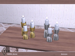 Sims 4 — Nora Decor. Functional Candles by soloriya — Three functional candles in one mesh.Part of Nora Decor. 2 color