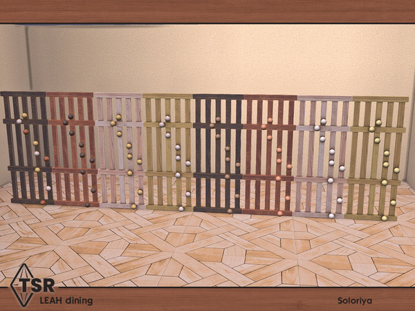 Sims 4 — Leah Dining. Divider by soloriya — Wooden divider. Part of Leah Dining set. 78 color variations. Category: