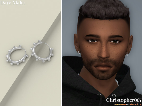 The Sims Resource - Daye Earrings Male