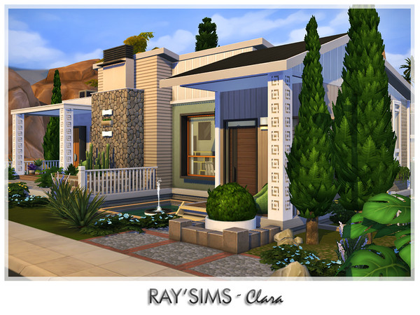 Sims 4 — Clara by RayDesign9 — This house fully furnished and decorated, without custom content. This house has 2 bedroom