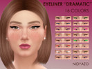 Sims 4 — Nidyazo | Eyeliner "Dramatic" by nidyazo — Nidyazo | Eyeliner "Dramatic" -16 Colors -Custom