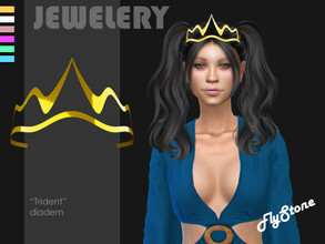 Sims 4 — "Trident" diadem by FlyStone — "Trident" diadem - perfect part of your stylish look as