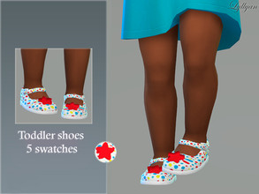 Sims 4 — Toddler shoes Amanda by LYLLYAN — Toddler shoes in 5 swatches .