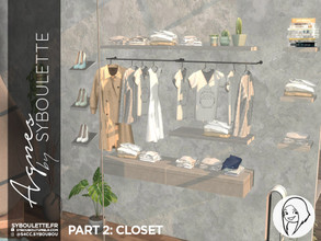 Sims 4 — Patreon early release - Agnes set - Part 2: Closet by Syboubou — This set is a refresh of an old set that I made