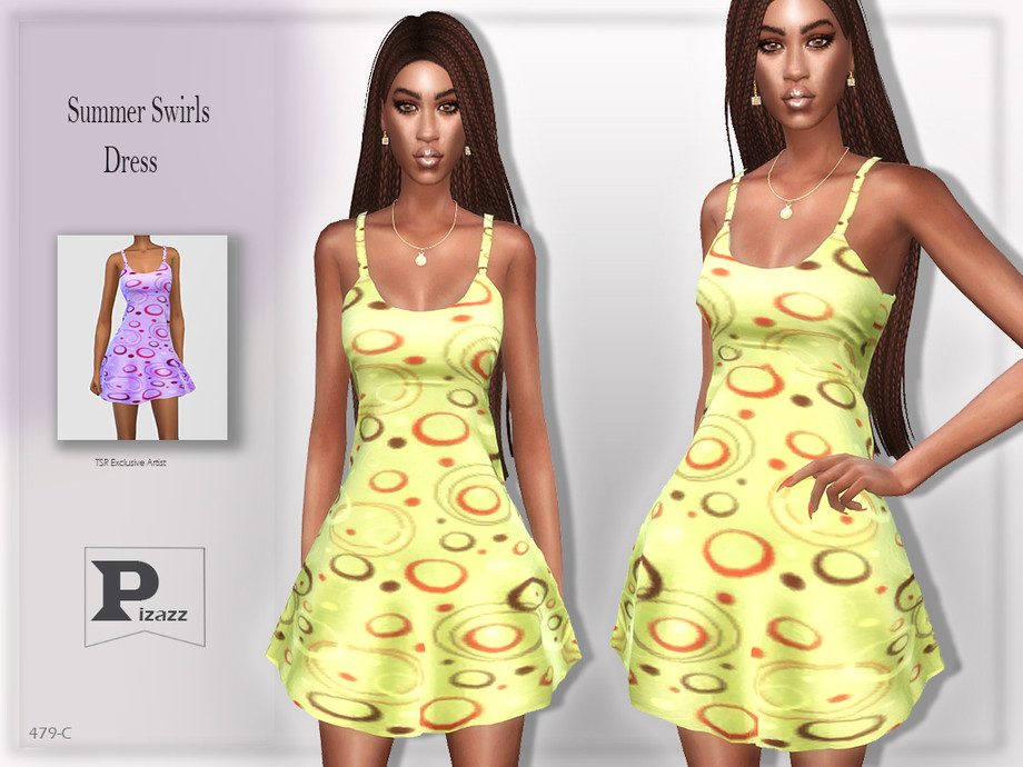 The Sims Resource - Summer Swirls Dress