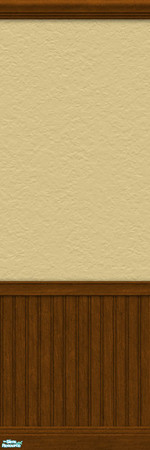 Sims 2 — Just Color Series Three - Wheat wall with beadboard by froilan — Just color and nothing more. Caramel apples on