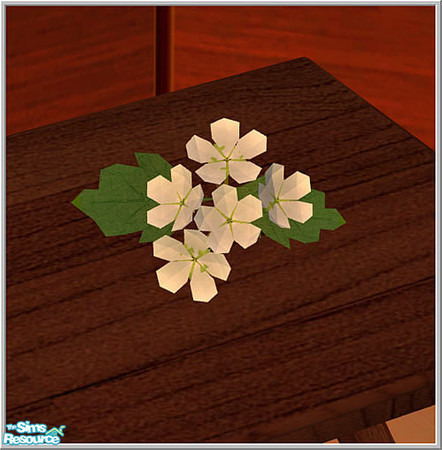 Sims 2 — Black&Silver deco set - B43 Cherryblossom Twig by Birgit43 — cloned from fruitbowl for placing at all
