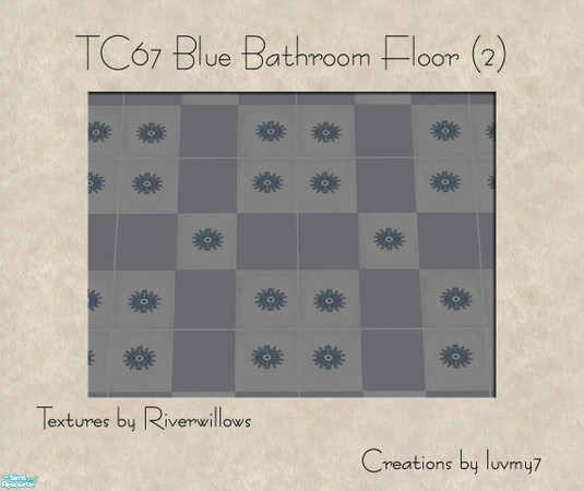 Sims 2 — TC67 Blue Bathroom Set -  Blue Bathroom Floor (2) by luvmy7 — A very nice floor tile recolored to match my TC67
