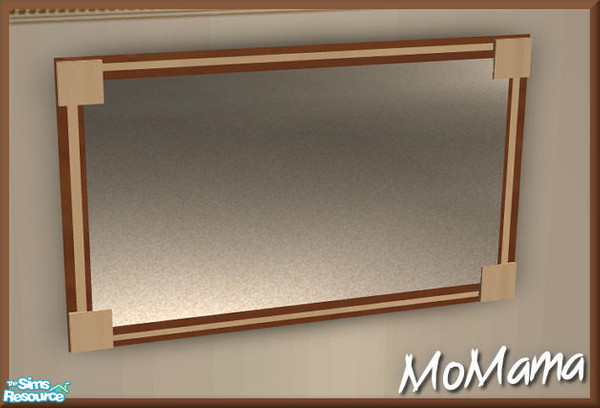 Sims 2 — NK Broadbent Dining Room - Mirror by MoMama — A huge mirror framed in Pearwood and Swiss Pearwood. See into