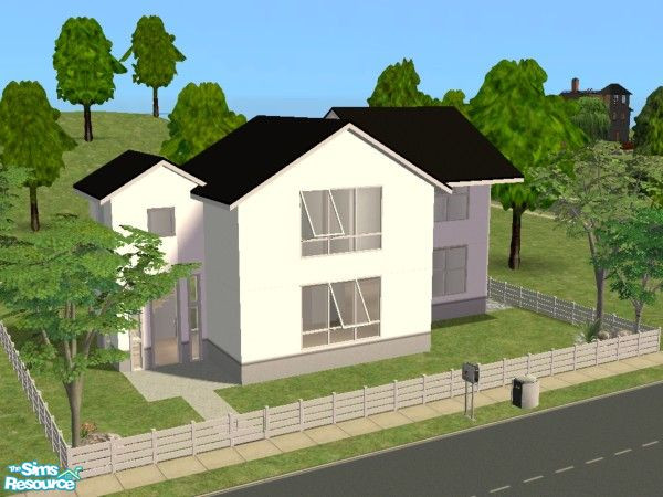 Sims 2 — Starter #4 by simarillion — Built on a 2x2 lot, this contemporary starter home is ideal for roomies. It features