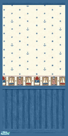 Sims 2 — Nautical Walls  by simal10 — Nautical inspired walls fit perfectly to your beach homes. Have fun!