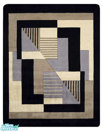 Sims 2 — Basic Black Rug - Crisp by Degera — Fabulous black rug that will look great anywhere in your Sim\'s homes. This