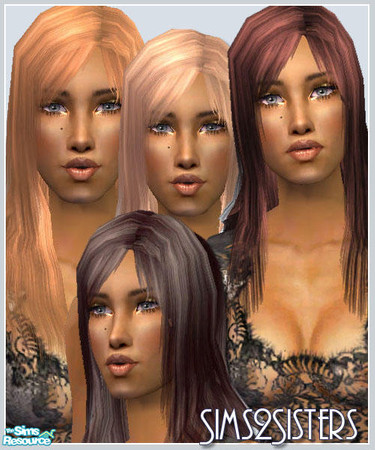 Sims 2 — S2S Seomi hair  by TSR Archive — Seomi hairmesh retexture