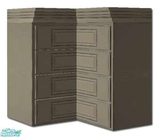 Sims 2 — Divine Wall Cabinet - Corner MESH by simtomatic — 