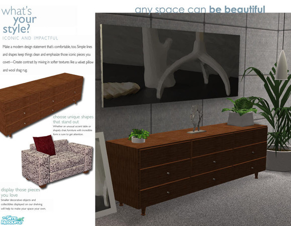 Sims 2 — Starlet Living Room - buffet by Nanshi — Based on Padre's stunning Panda Moaneeum Living room set here at TSR.