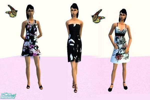 Sims 2 — Floral day dresses by qvisn — day dresses. by qvisn.