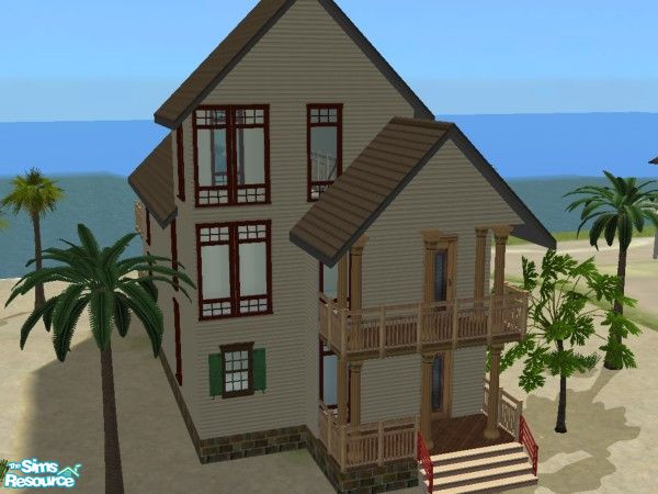 Sims 2 — Capula Beach House by destineeg1992 — Another Beach House I made. No custom content except for walls, and comes