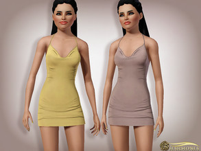 Sims 3 — Harmonia_halterbodycondresss by Harmonia — 3 color. Recolorable Please do not use my textures. Please do not