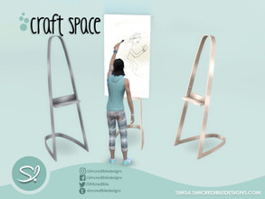 Sims 4 — Craft Space easel by SIMcredible! — by SIMcredibledesigns.com available at TSR 2 colors variations