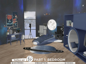Sims 4 — Patreon early release - Galileo set - Part 1: Kid bedroom by Syboubou — This is a kid space themed bedroom. It