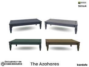 Sims 4 — kardofe_The Azahares_CoffeeTable by kardofe — Coffee table, made of wood with classic legs, in four colour
