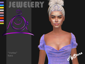 Sims 4 — "Vortex" tiara by FlyStone — "Vortex" tiara - great simple song of geometry 9 color options