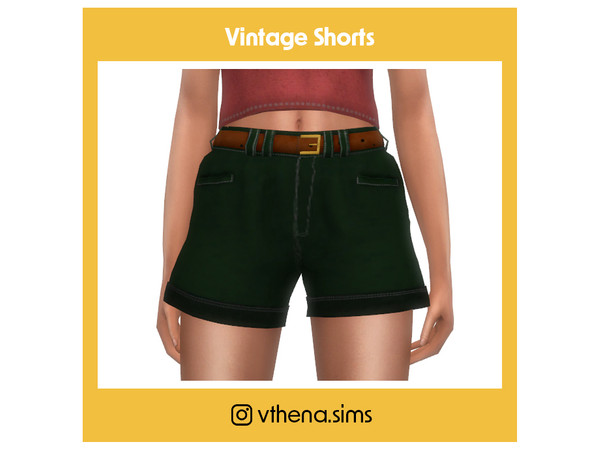 Sims 4 — VTHENA - Vintage Short by Vthena — A vintage short. 5 Colors.