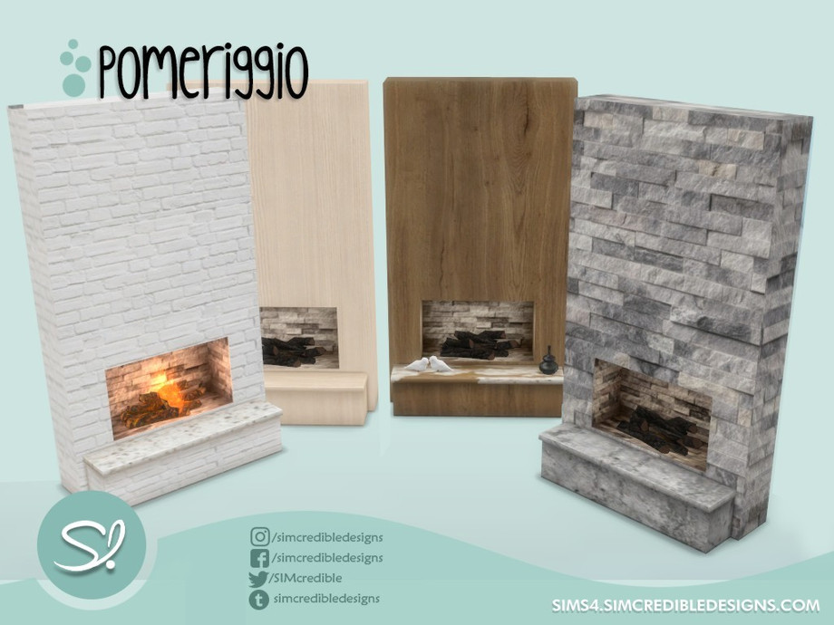 The Sims Resource Pomeriggio fireplace
