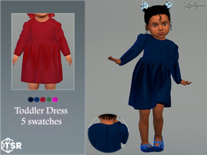 Sims 4 — Toddler dress Bianca  by LYLLYAN — Toddler dress in 5 swatches.