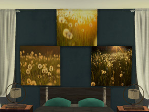 Sims 4 — Dandelion Canvas by Morrii — A set of 3 dandelion pictures