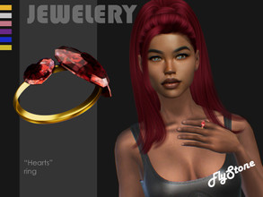Sims 4 — "Hearts" ring by FlyStone — "Hearts" left index finger ring - sweet little attribute with