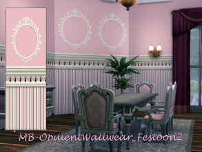 Sims 4 — MB-OpulentWallwear_Festoon2 by matomibotaki — MB-OpulentWallwear_Festoon2 elegant vintage wallpaper in light