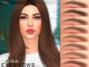 Sims 4 — [Patreon] Cora Eyebrows N133 by MagicHand — Soft arched eyebrows in 13 colors - HQ Compatible. Preview - CAS