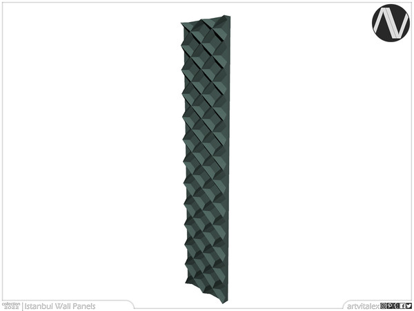 Sims 4 — Istanbul Wall Panel Slice Of Diamond Tall by ArtVitalex — Decorative Collection | All rights reserved | Belong
