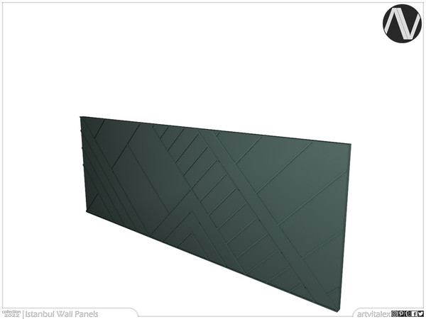 Sims 4 — Istanbul Modern Wall Panel Short by ArtVitalex — Decorative Collection | All rights reserved | Belong to 2022