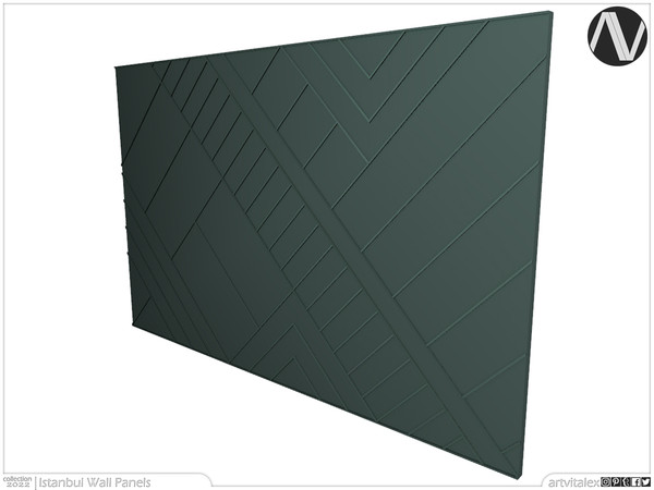 Sims 4 — Istanbul Modern Wall Panel Tall by ArtVitalex — Decorative Collection | All rights reserved | Belong to 2022