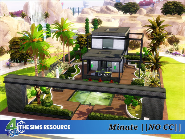 Sims 4 — Minute by Bozena — The house is located in the Parched Prospect . - Oasis Springs. Lot: 30 x 20 Value: $ 73 995