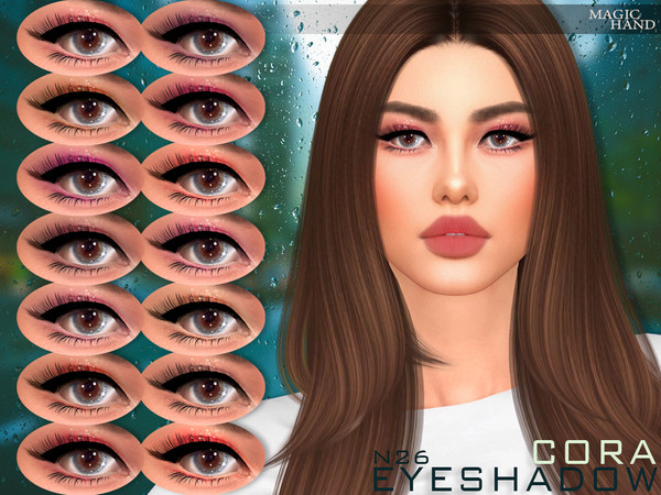 Sims 4 — [Patreon] Cora Eyeshadow N26 by MagicHand — Shine eyeshadow in 16 colors - HQ Compatible. Preview - CAS