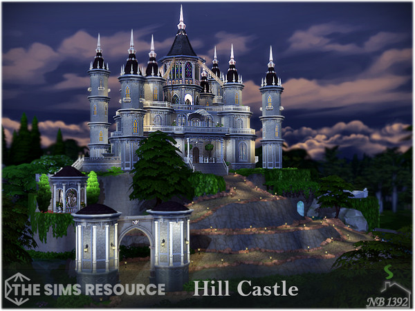 Sims 4 — Hill Castle by nobody13922 — A large castle on a hill, providing great views, and ideal living conditions.