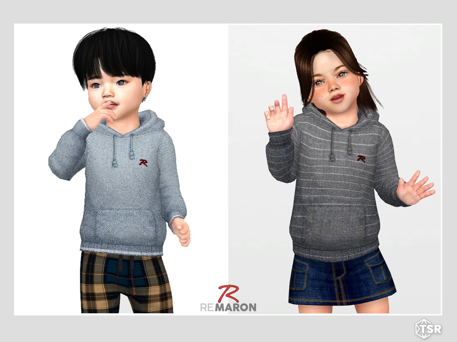 The Sims Resource - Stripes Hoodie 01 for Toddler