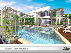 Sims 4 — Jirapasson Modern NoCC by autaki — Jirapasson Modern NoCC Luxury modern styles. House for your simmies. Hope you