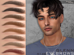 Sims 4 — Glenn Eyebrows N146 by MagicHand — Soft angled eyebrows in 13 colors - HQ Compatible. Preview - CAS thumbnail