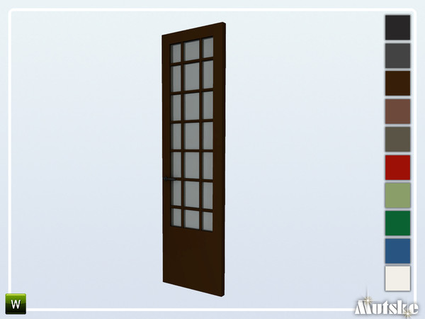 Sims 4 — Luton Door Glass Deco by Mutske — Part of the constructionset Luton. Made by Mutske@TSR.