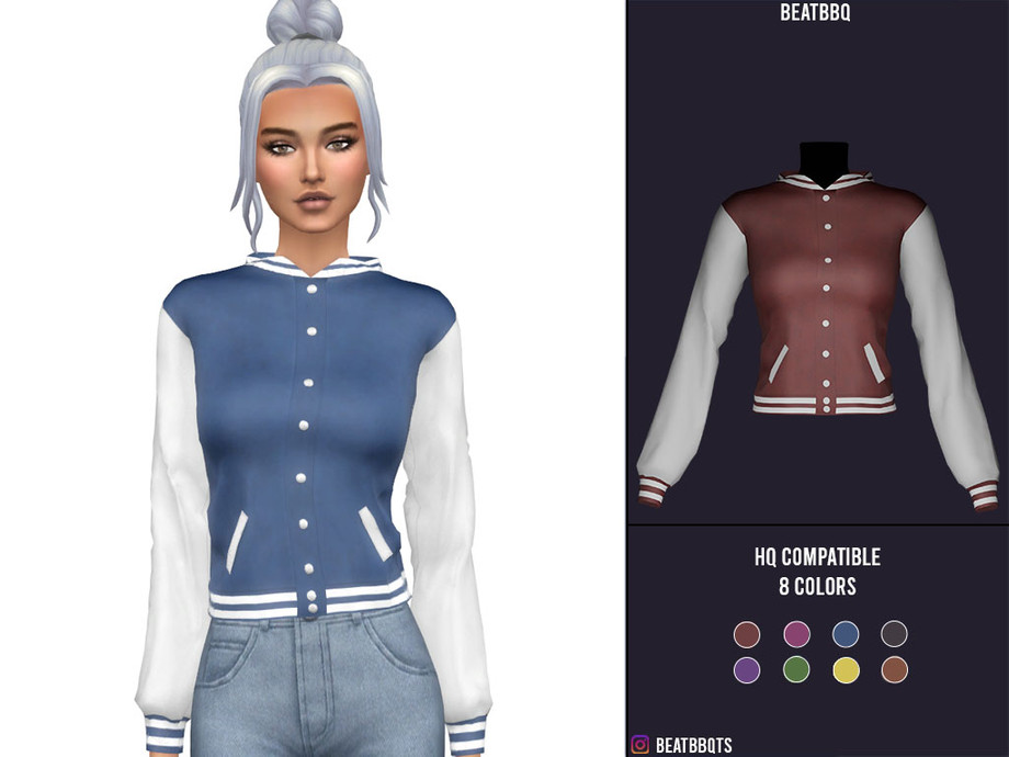 The Sims Resource - BeatBBQ Collage Jacket